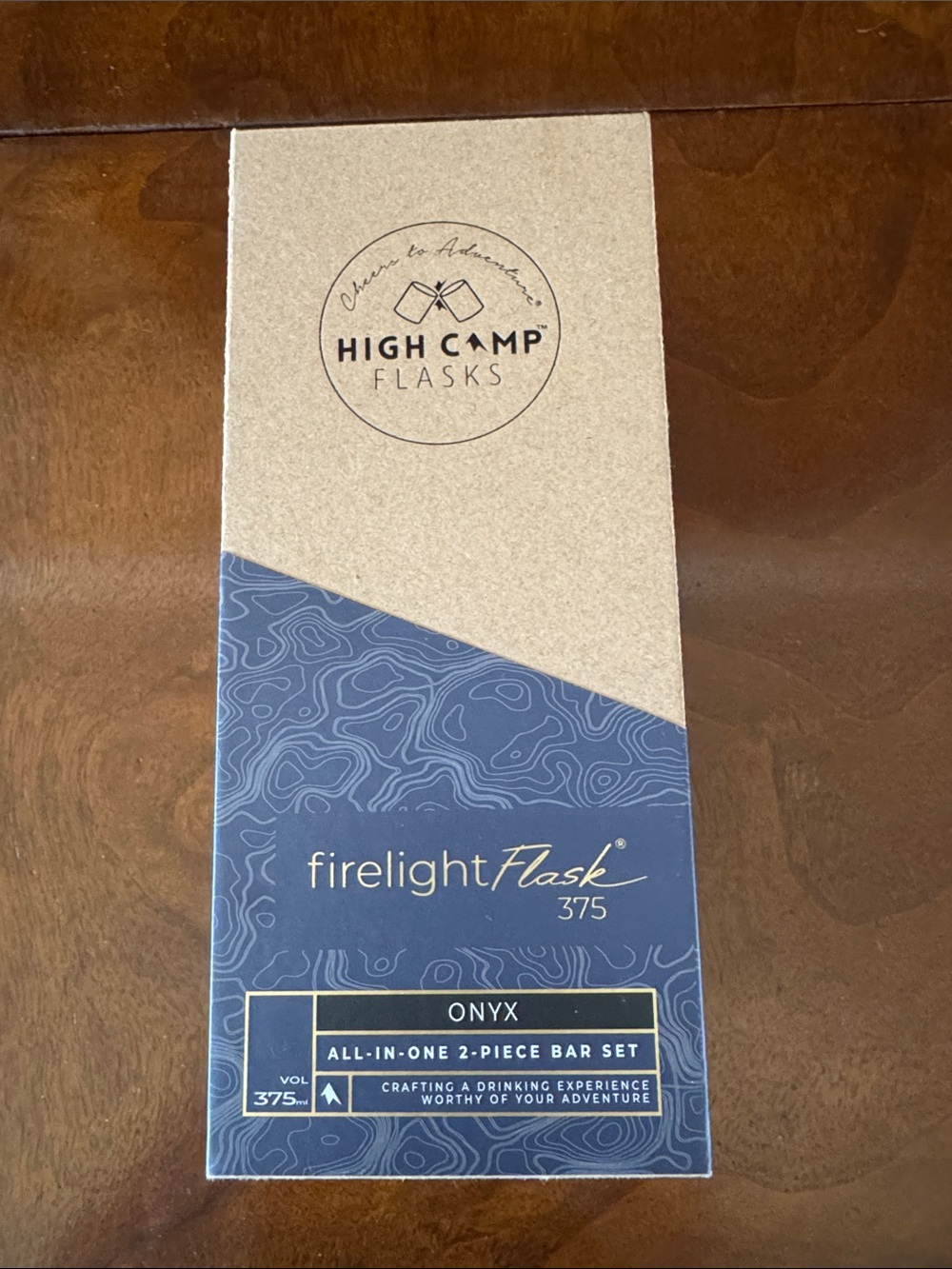 High Camp Onyx Firelight Flask 375 - 2-Piece Bar Set NWT!